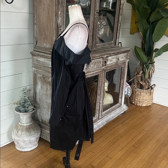 FASHION TO FIGURE Sara Off-The-Shoulder Shirt Dress BLACK 1X NEW - Picture 3 of 9